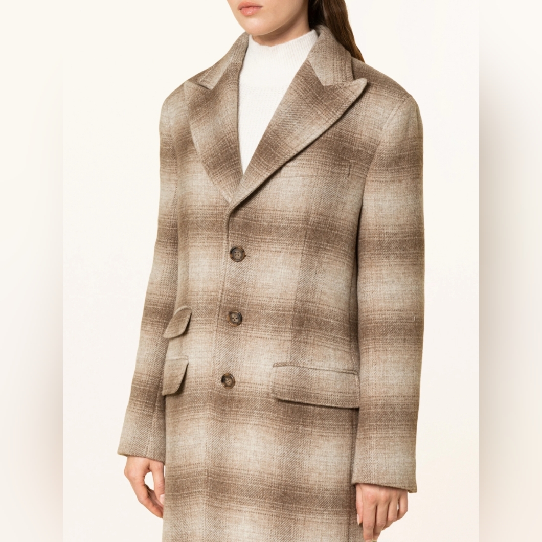 Polo Ralph Lauren Plaid Wool-Blend Coat.
